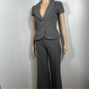 Pinstripe Blazer and Pants Set
